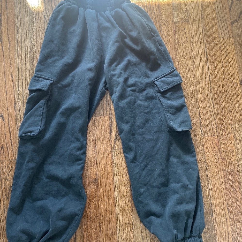 Zara cargo joggers navy blue